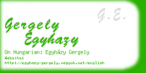 gergely egyhazy business card